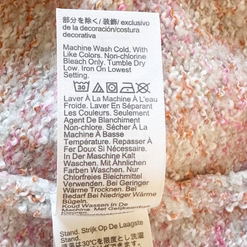 J. CREW Marled Women’s L Orange Lady Jacket Cardigan Academia Preppy Lady Boss